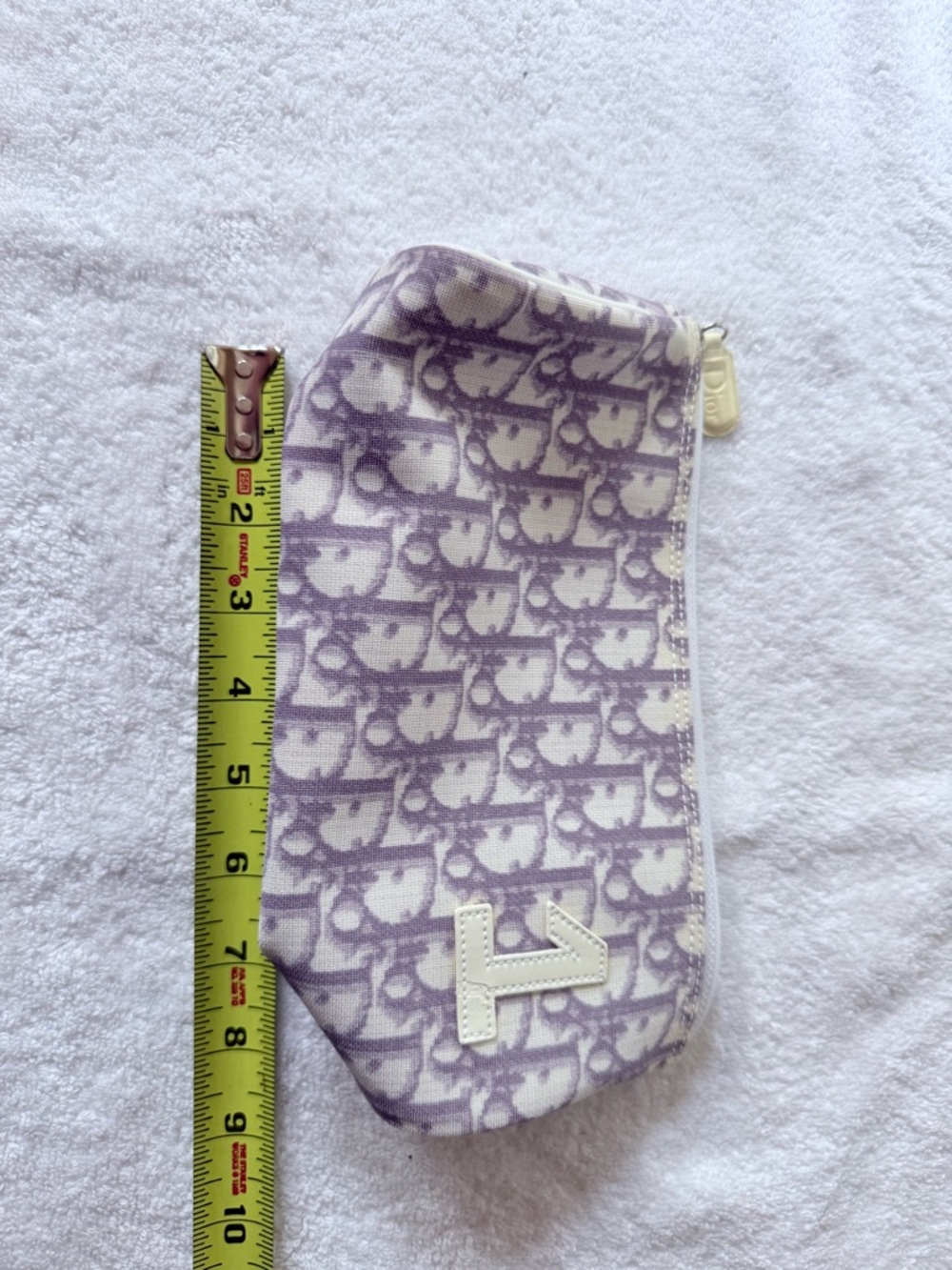 Dior Lavender and Cream Monogram Zip Pouch - Picture 10 of 11